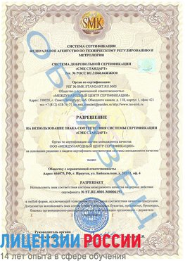 Образец разрешение Тосно Сертификат ISO 50001